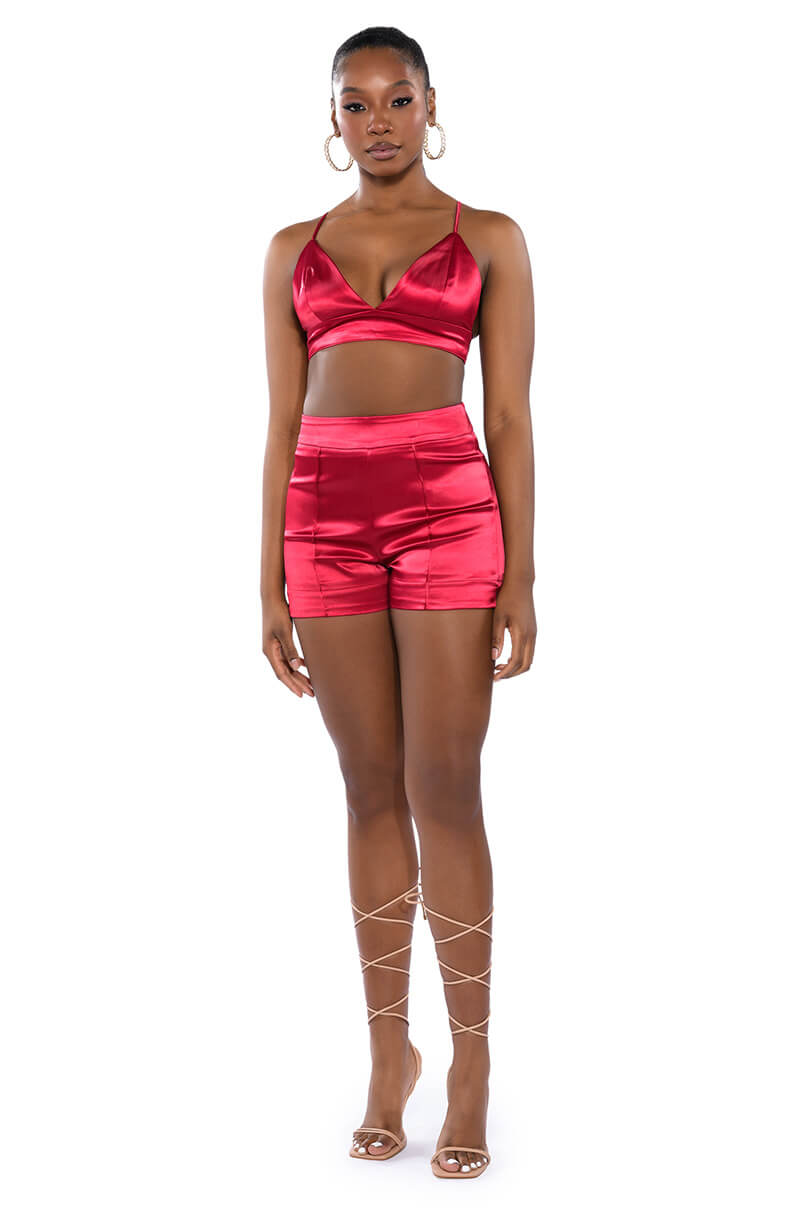 SPRING SATIN BRALETTE